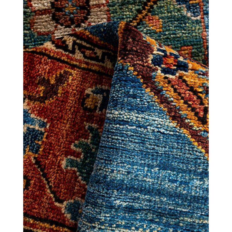 Serapi One-of-a-Kind Hand-Knotted Runner Rug - Light Blue, 2' 7" x 8' 7" - 2' 7" x 8' 7"