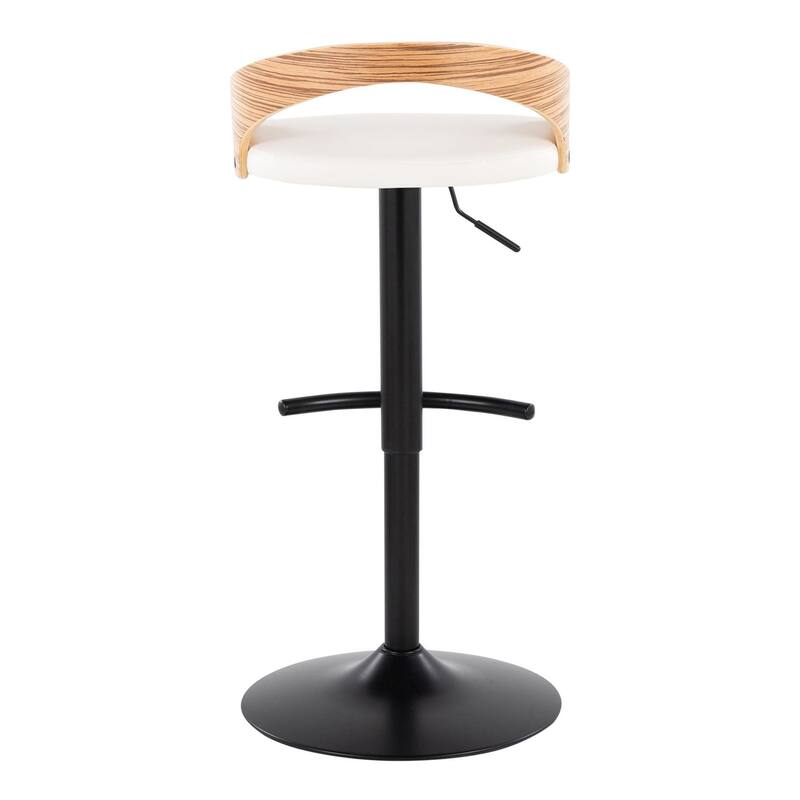 Grotto Adjustable Barstool with Back Base- Set Of 3