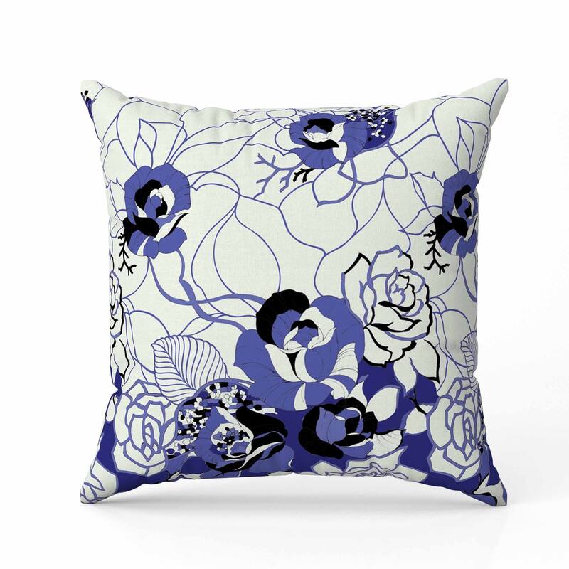 Regal Rose Retreat Indoor/Outdoor Reversible Throw Pillow Lime and Green