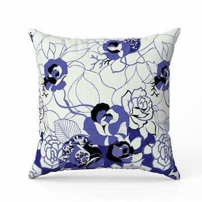 Regal Rose Retreat Indoor/Outdoor Reversible Throw Pillow Lime and Green