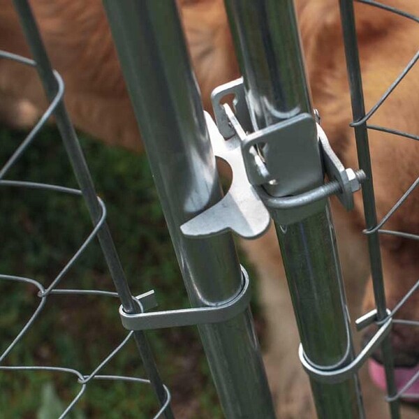 Chain link fence dog kennel with roof new arrivals