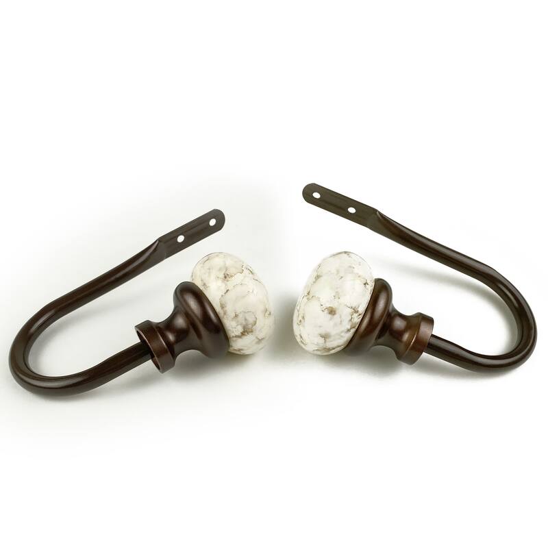 InStyleDesign Alf Curtain Holdback Pair - Cocoa