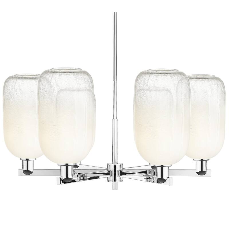 Innovations Lighting 716-6CR-17-24 Brookhaven Cloche Chandelier - Polished Chrome / Opal