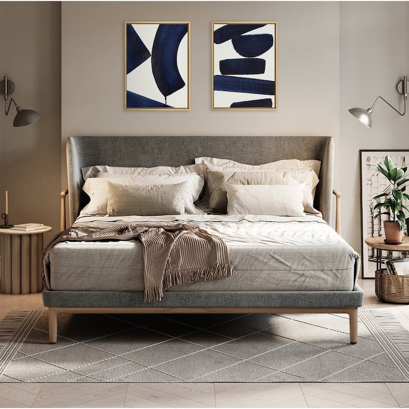 Kate and Laurel Sylvie Japandi 26 Framed Canvas Art Set by Rocket Jack
