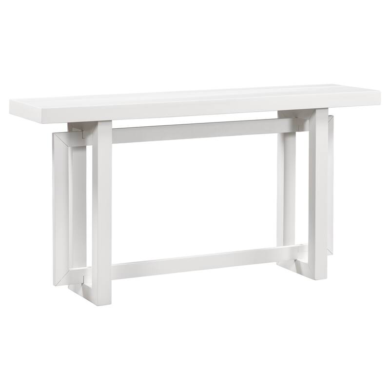 Rustic Entryway Table Console Table for Living Room, White Sofa Side Table Coffee Table Decorative Table for Foyer