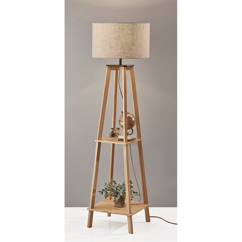 Adesso bedford shelf floor lamp on sale