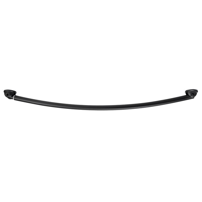 Design House Adjustable Curved Shower Rod Matte Black Shower Curtain Rod - 44-Inch to 66-Inch