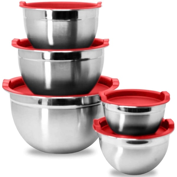 stainless mixing bowls with lids