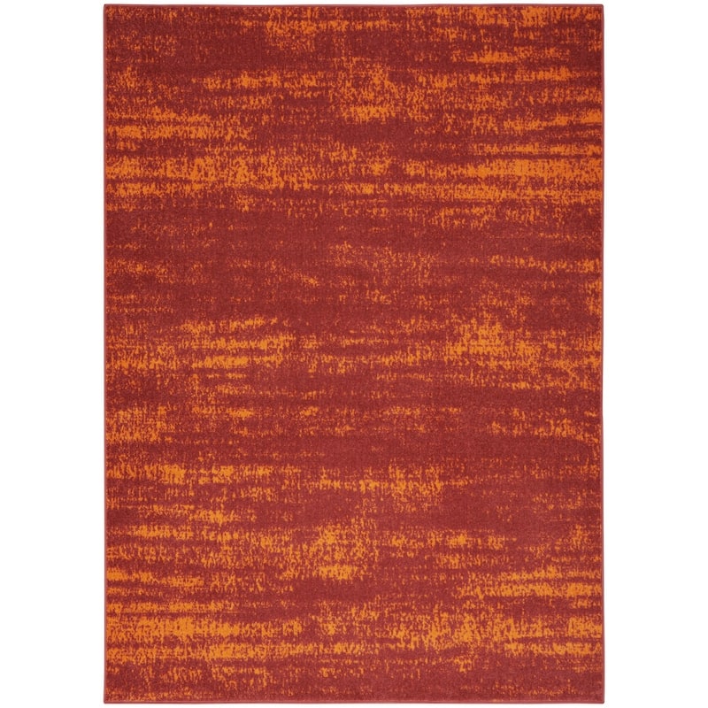 HomeRoots Abstract Contemporary Rectangle Outdoor Rug - 4' X 6'