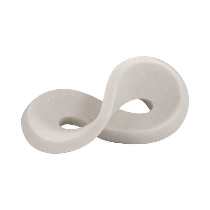 Sagebrook Home's 17-inch Infinity Decor Bowl in White Resin - Chic Modern Home Accent Piece, Decorative Objects - 17" x 9" x 6"