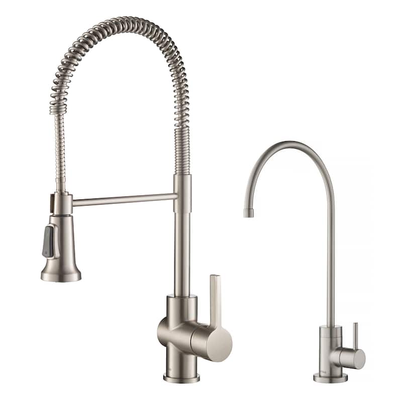 Kraus Britt 1.8 GPM Single Hole Faucet - Spot Free Stainless Steel