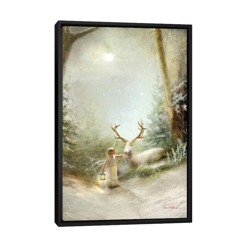 iCanvas "Foggy Christmas Eve" by Charlotte Bird Framed Canvas Print - Black - 40x26