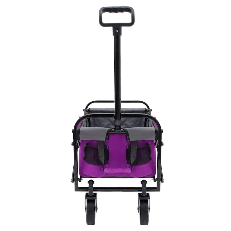 Minimeetall Strap, Collapsible Foldable Wagon Cart with strapping system Beach Wagon, Utility Cart, Utility Wagon Grocery Cart