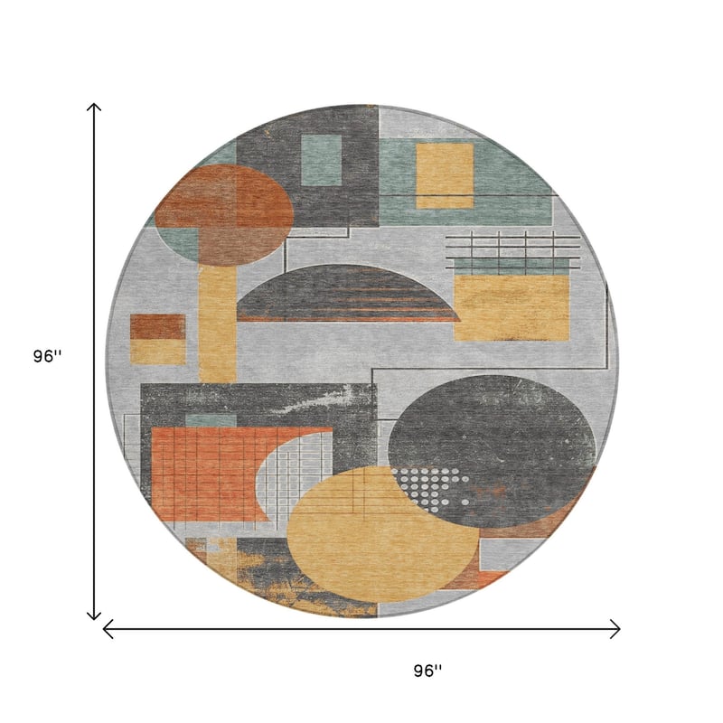 HomeRoots Geometric Modern Rectangle Outdoor Rug