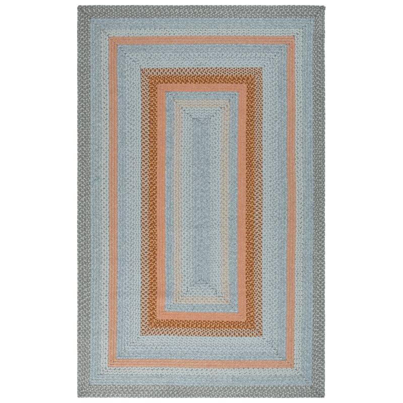 SAFAVIEH Handmade Braided Jivitza Country Rug - 6' x 9' - Grey/Rust