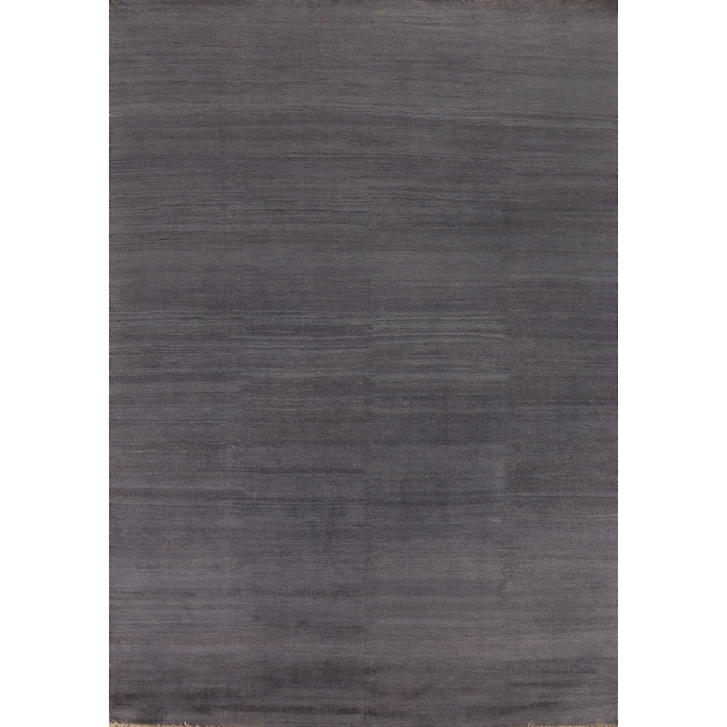 Grays & Blues Modern Gabbeh Oriental Area Rug Hand-Knotted Wool Carpet - 6'5" x 9'5"