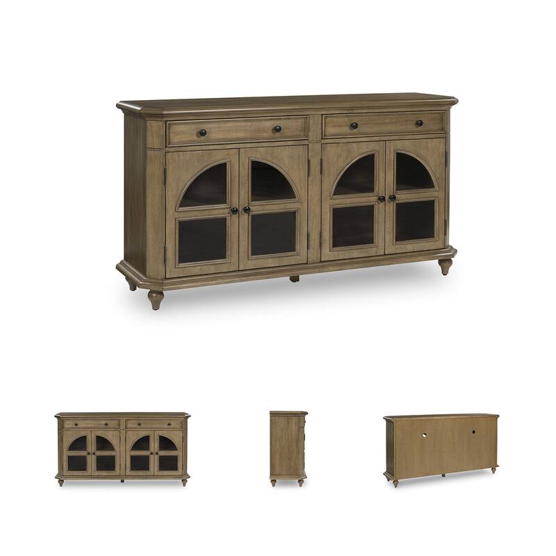 Signature Design by Ashley Barlomore Brown Accent Cabinet - 68" W x 18" D x 36" H