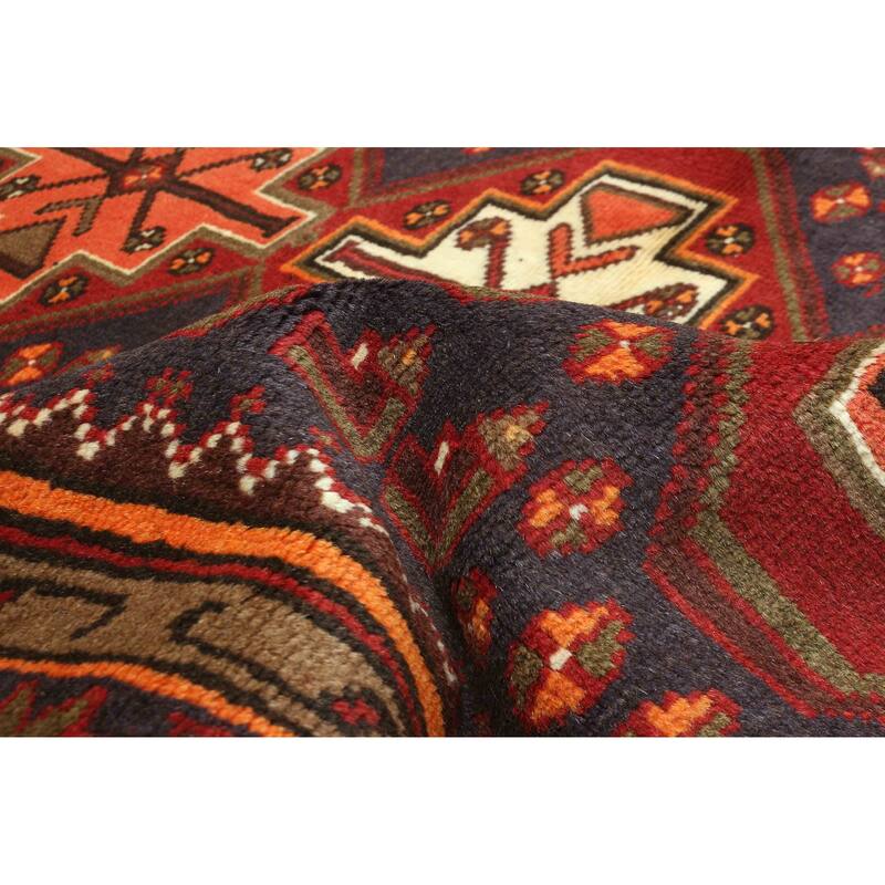 ECARPETGALLERY Hand-knotted Andelz Dark Navy, Red Wool Rug - 3'4 x 4'9