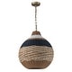 preview thumbnail 5 of 6, Dylan 14" Wide 3-Light Chandelier Woven Shade Modern/Contemporary Dome Hanging Pendant Light - 18 Wide