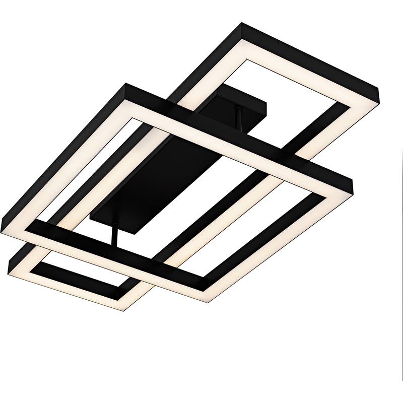 Lawless Integrated LED Matte Black Semi-Flush Mount with CCT Switch