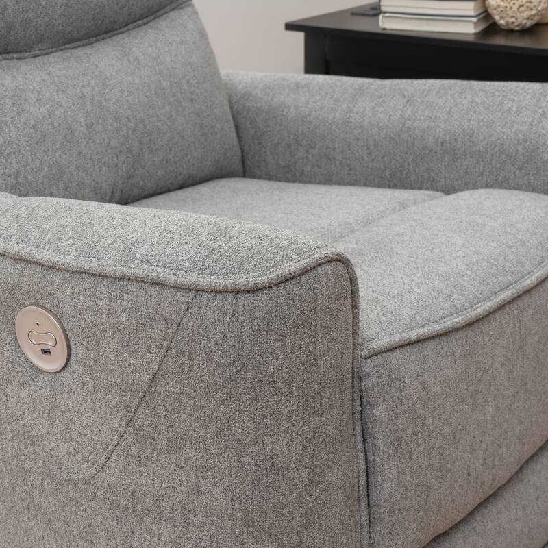 Colton Power Reclining Chair Grey