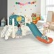 preview thumbnail 9 of 30, Kids Slide Playset Structure 7 in 1 with Slide and Basketball Hoop Blue
