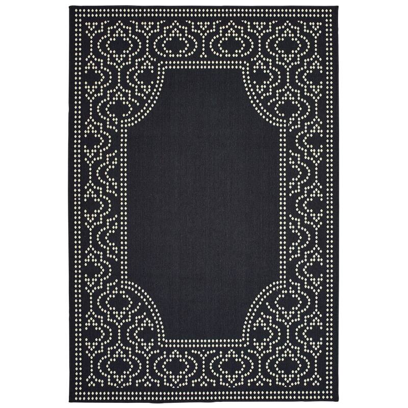 Style Haven Marianna Border Loop Pile Indoor Outdoor Area Rug