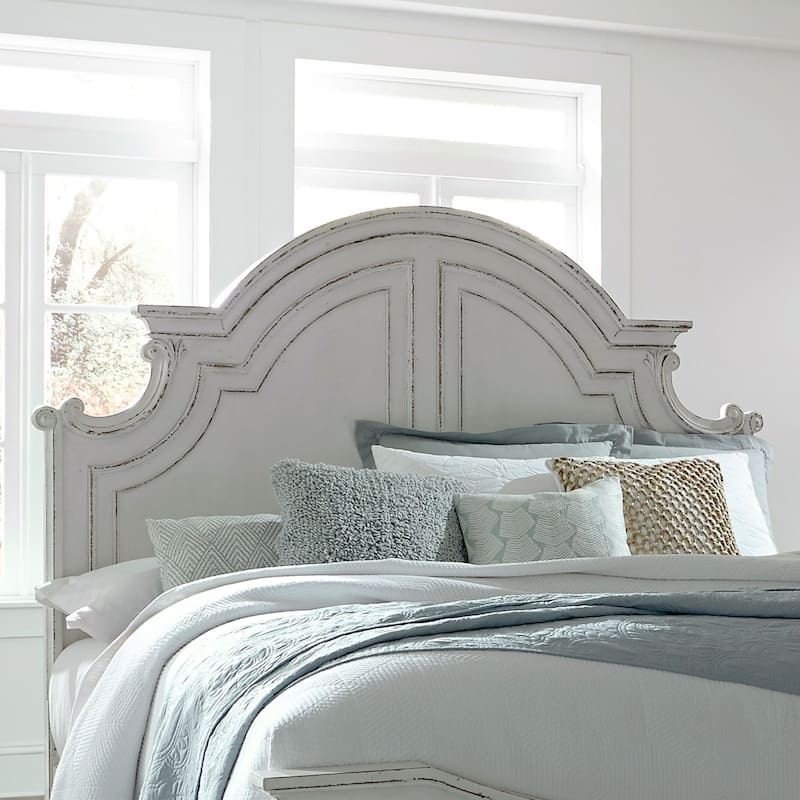 Magnolia Manor Queen Panel Headboard - Antique White