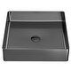 preview thumbnail 9 of 18, Karran Cinox Stainless Steel Square Vessel Sink Gunmetal Grey