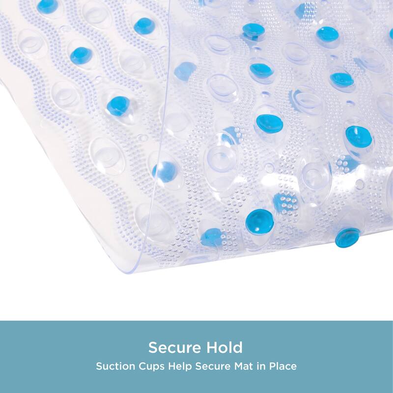 Kenney Semi-Brushed Bath, Shower, and Tub Mat, 15.5" W x 27.5" L