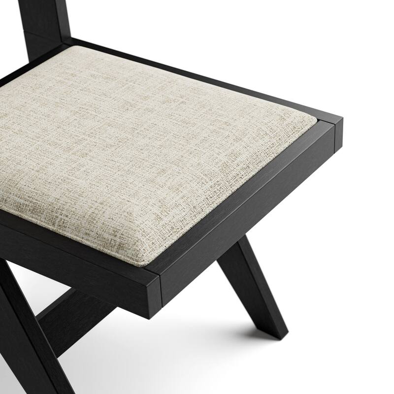 Furniture of America Evrena Modern 5-Piece Black Wood Dining Table Set