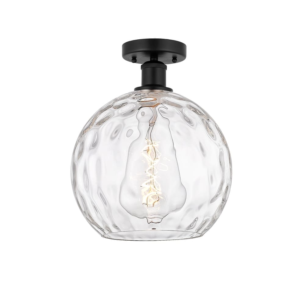 Innovations Lighting Edison Athens Water Glass - 1 Light 10" Semi-Flush Mount