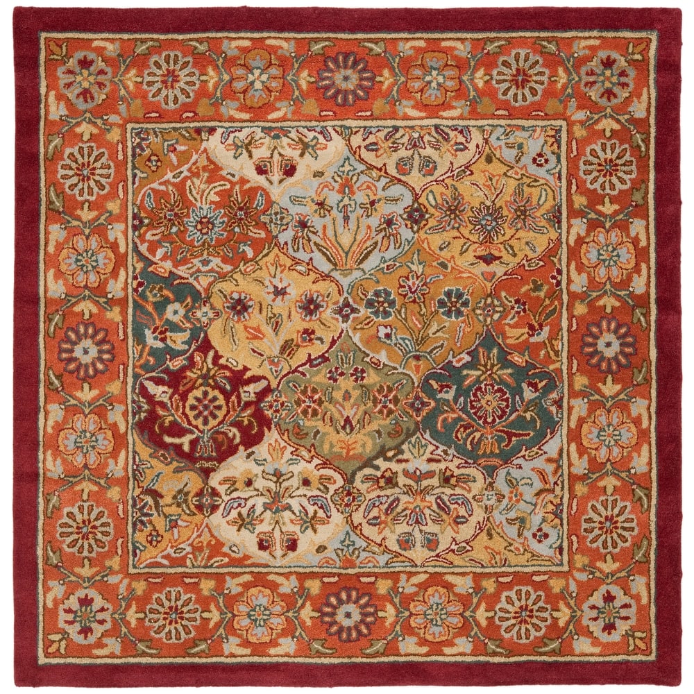 SAFAVIEH Handmade Heritage Square Knot Traditional Oriental Wool Rug