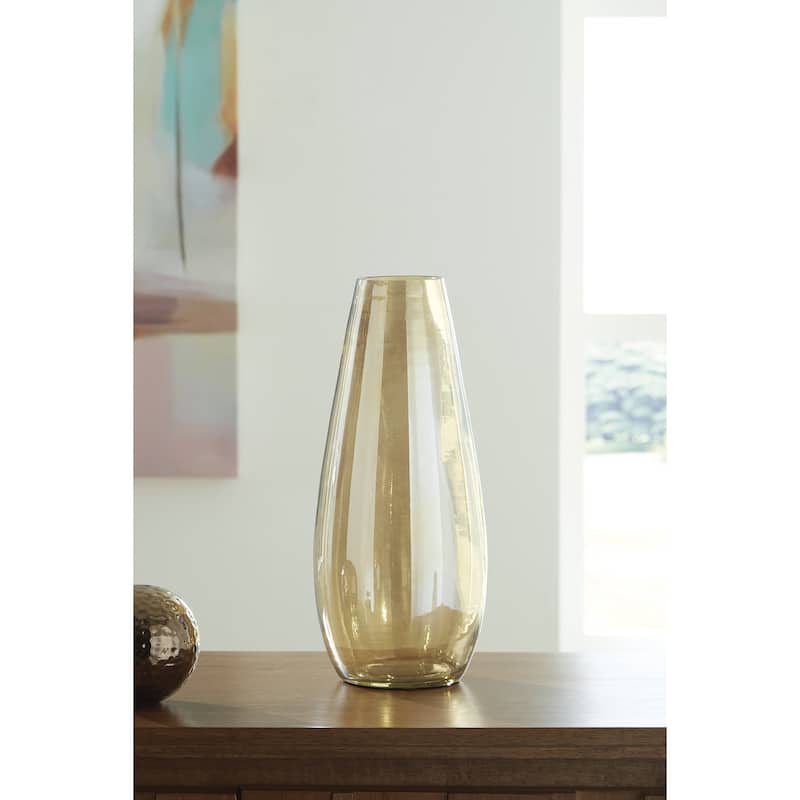 Signature Design by Ashley Rhettman Amber Vase - 6" W x 6" D x 15" H
