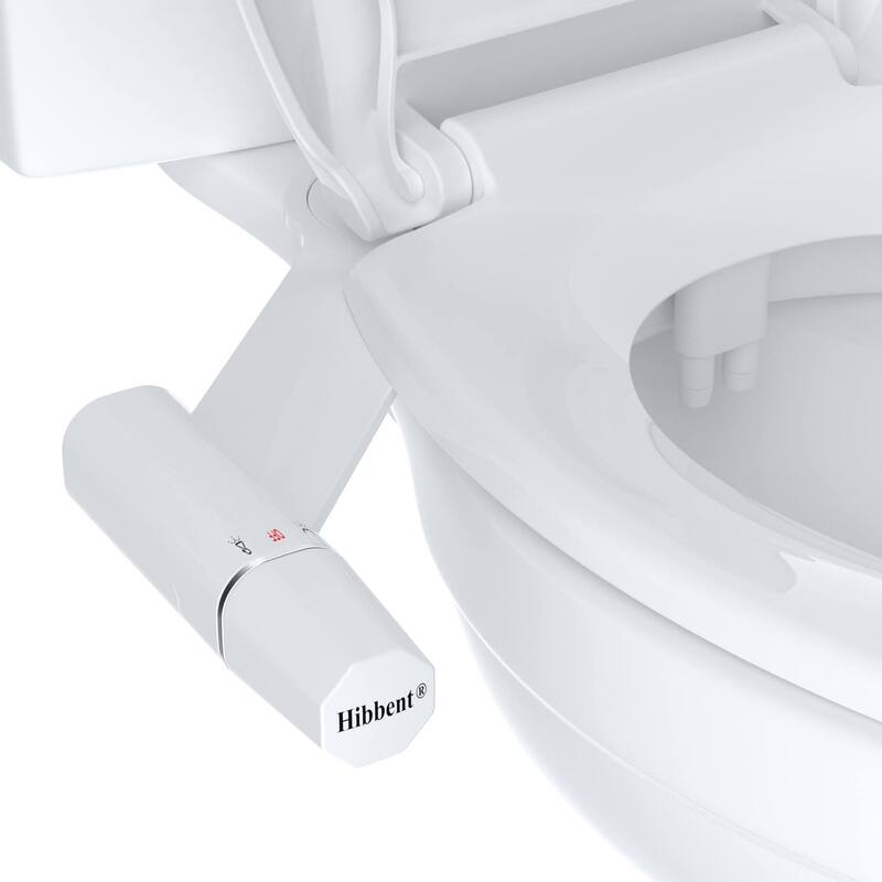 Dual Nozzle (Frontal & Rear Wash) Ultra-Slim Bidet Attachment - White