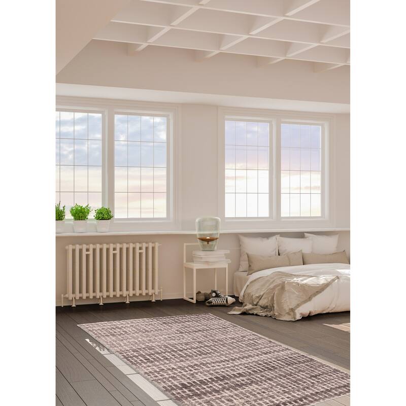 ECARPETGALLERY Hand-knotted Tangier Dark Grey Wool Rug - 5'2 x 7'8