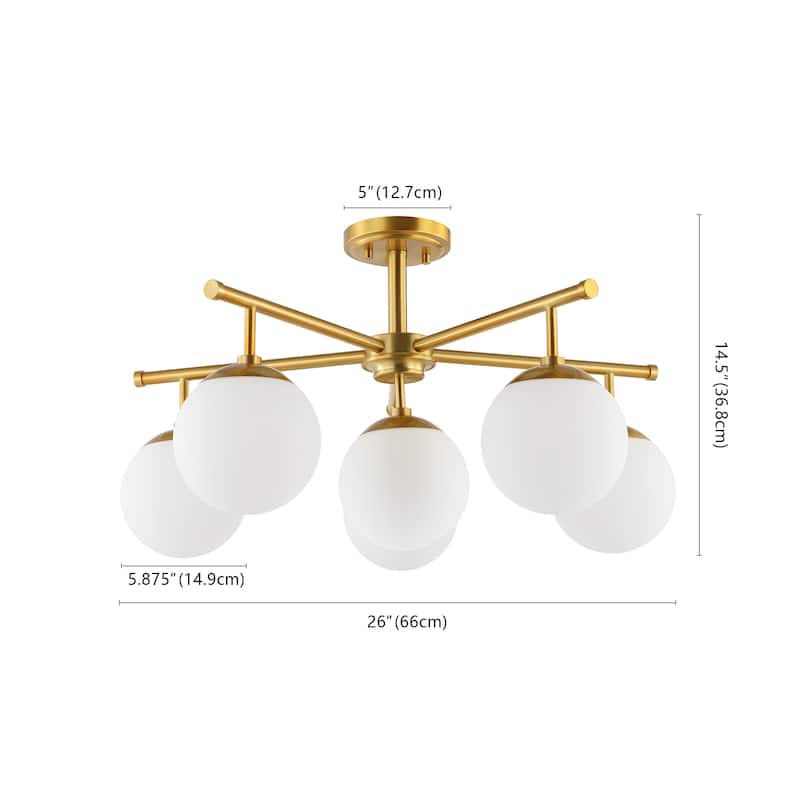 SAFAVIEH Lighting Ardith Flush Mount - 26" W x 26" D x 15" H - 26Wx26Dx15H