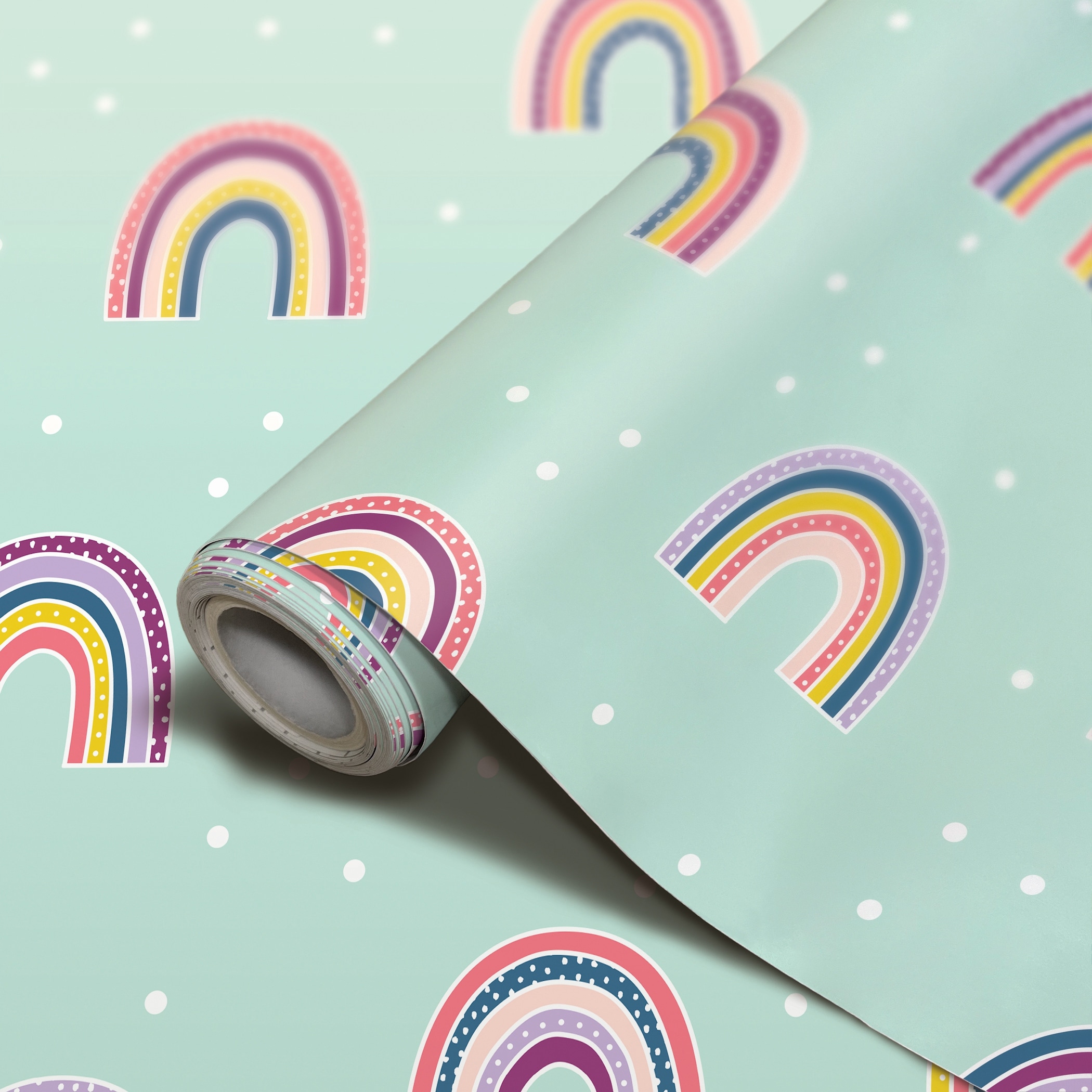 Teacher Created Resources Peel and Stick Decorative Paper Roll, 17-1/2" x 10 ft, Oh Happy Day Rainbow