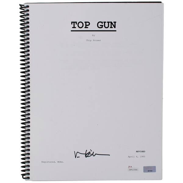 Shop Val Kilmer Signed Top Gun Full Movie Script Jsa Overstock