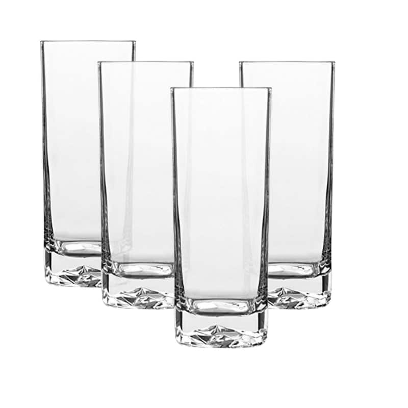 Luigi Bormioli Set of 4 On The Rocks Beverage Drinking Glasses - 15 oz. - 15 ounce