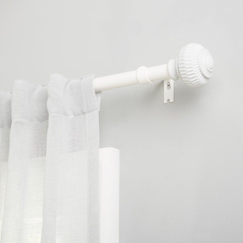 Lauren Ralph Lauren Cayson 1" Adjustable Window Curtain Rod and Finial Set