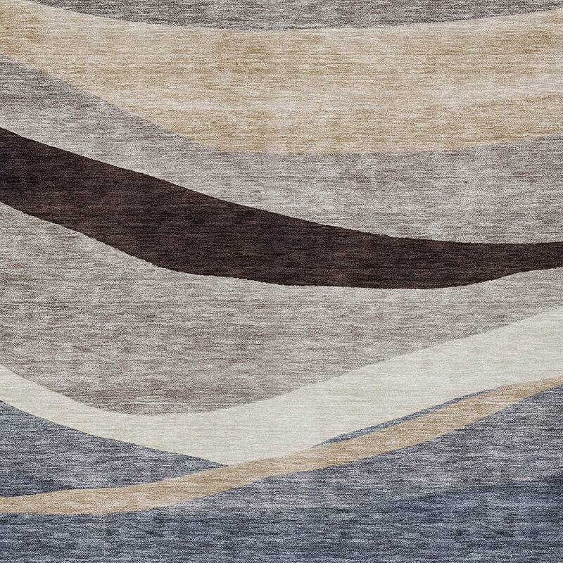 HomeRoots Abstract Transitional Rectangle Outdoor Rug