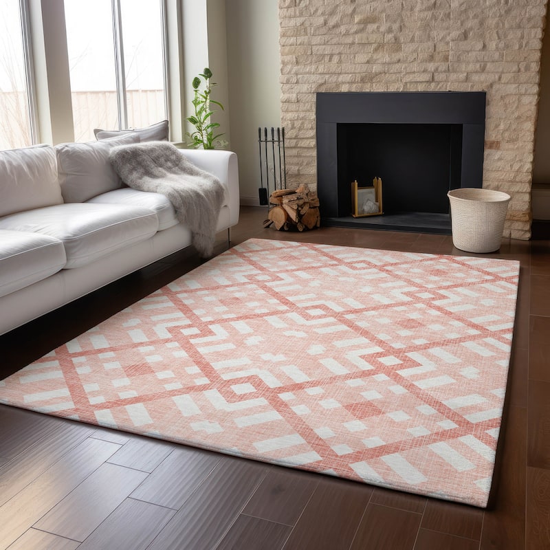 Premium Washable Super Soft Contemporary Geo Mayfield Rug