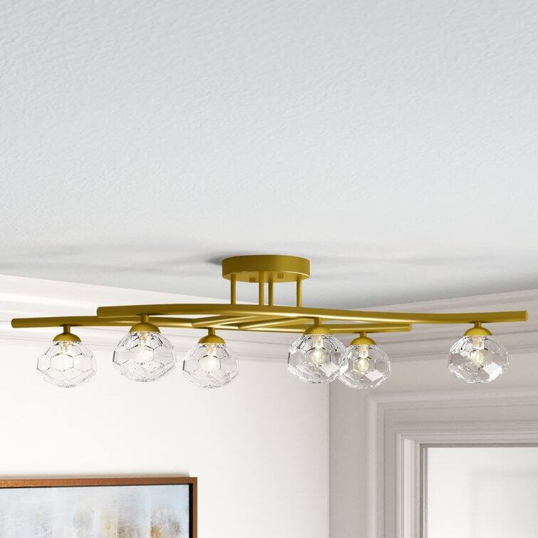 Maxax 6 - Light 29.1'' Sputnik Geometric Semi Flush Mount