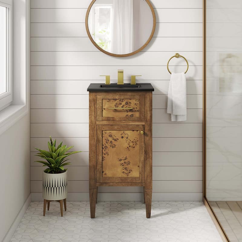 Elysian Bathroom Vanity Basin Included - Black Brown - 18"