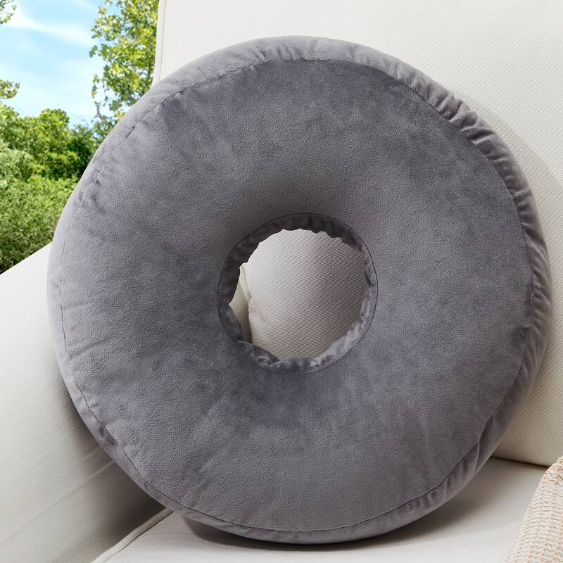 Cheer Collection Super Soft Round Donut Pillow - Assorted Colors