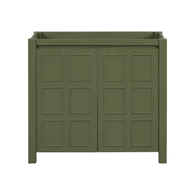 Vintage Elegant Bathroom Vanity, 36-Inch Cabinet with Concealed Handles, Solid Wood Frame, and Spacious Storage - 17.9in L