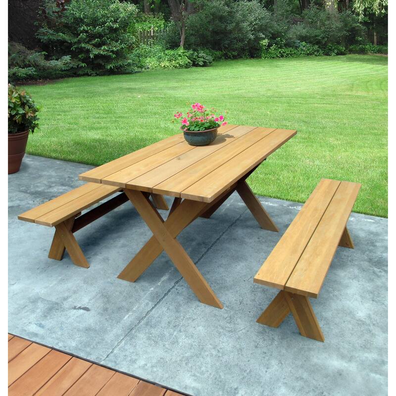X-Frame Picnic Table Dining Set