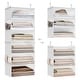 preview thumbnail 6 of 9, 6-Tier Hanging Closet Organizer with Pockets & Bamboo Inserts White - 1
