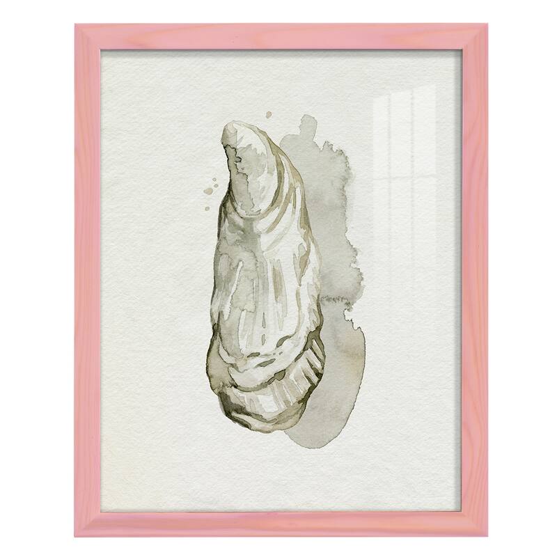 Oysters on the Bay I -Framed Print w/glass-Cherry Red